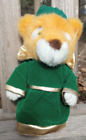Peluche vintage Liberty Tiger King 8 pouces jouet en peluche robe velours vert Robin des Bois '94