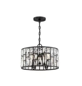 Home Decorators Collection Kristella 4-Light Black Crystal Chandelier - Picture 1 of 5