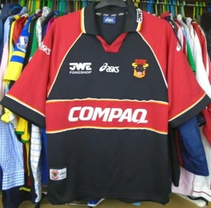 BRADFORD BULLS 1998-1999 CHANGE asics RUGBY LEAGUE SHIRT JERSEY TOP LARGE ADULTO - Foto 1 di 8