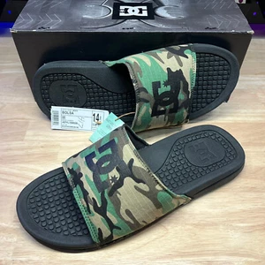 *DC Shoe Co Bolsa Toboganes/Sandalias para Hombre - Talla 14 EE. UU. - Negro/Camuflaje - ¡Nuevo!* - Imagen 1 de 13