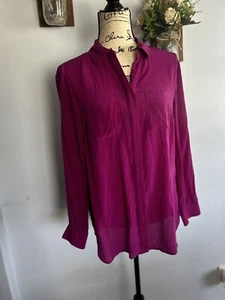 Camicia Talbots donna 100% seta fuschia sofisticata taglia M - Foto 1 di 10