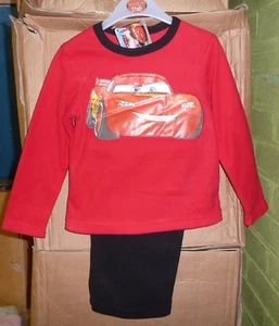 NEW BOYS DISNEY CARS MICRO-FLEECE SUPER WARM PYJAMAS AGES 18-24 MONTHS up to 5-6 - Picture 1 of 2