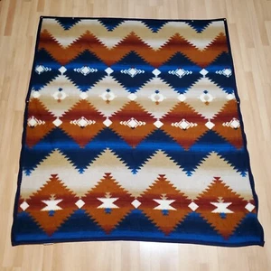 Vtg Biederlack Tribal Aztec Southwest Cuddle Wrap Wearable Stadium Lap Blanket. - Picture 1 of 11