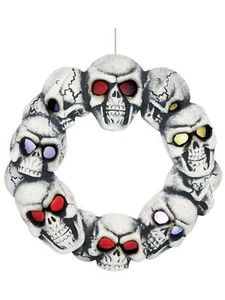 Skull Wreath with Lights - Picture 1 of 2