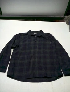 Eddie Bauer Mens Blue &Green Plaid Cotton Classic Fit Flannel Button Up Shirt XL - Picture 1 of 5