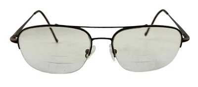 Vintage Safilo Eyeglass Frames Elasta Style Brown Metal Titanium Italy 59/17 - Image 1 of 4