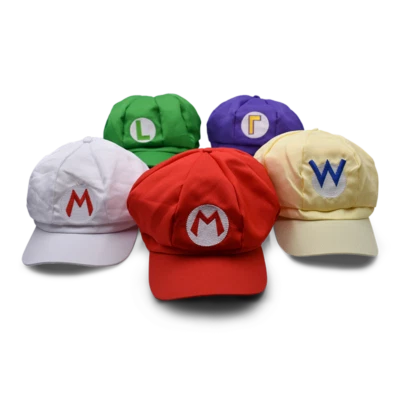 Super Mario Bros Luigi Hat Cap Fancy Dress Cosplay Costume Christmas Party Decor