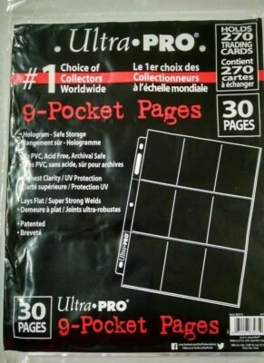 Ultra-Pro 9-Pocket Card Pages / 30 PAGES - Image 1 of 4