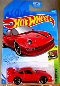 2021 Hot Wheels #174 HW Exotics 1/10 PORSCHE 993 GT2 Red w/Black 5 Sp Gold Rims - Zdjęcie 1 z 4