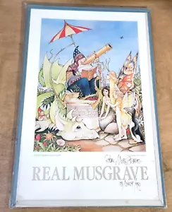 Vintage 1984 "A Very Modest Ivory Tower" Real Musgrave Dragon Art Print Signed - Bild 1 von 5