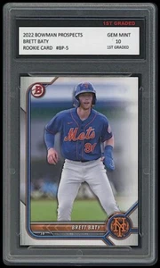 BRETT BATY 2022 BOWMAN PROSPECTS 1ST GRADED 10 ROOKIE CARD RC NY NEW YORK METS - Bild 1 von 1