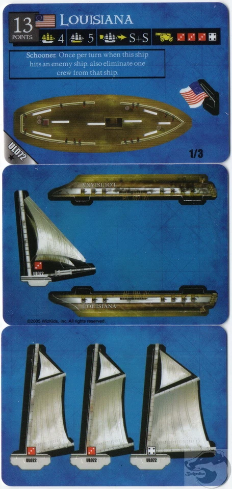 Wizkids Pirates Pocketmodel - Louisiana (ship) PotR UL072 U - Image 1 of 1