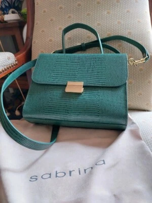 SAC CUIR  SABRINA NEUF BANDOULIÈRE AVEC SAC ANTI POUSSIÈRE FAÇON LÉZARD - Photo 1/4