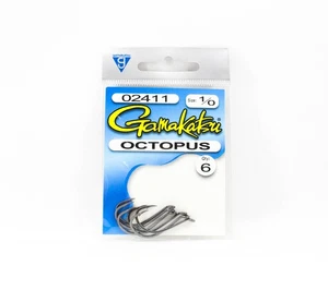 Gamakatsu 02416 Octopus NSB Hook Size 1/0 , 6 per pack (5116) - Picture 1 of 6