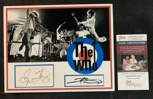 THE WHO ROGER DALTREY PETE CITIESHEND signierte Jumbo 8 x 10 individuelle Karte mit JSA COA - Bild 1 von 6