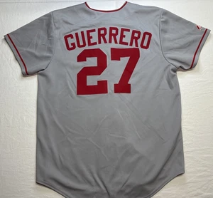 Vladimir Guerrero #27 Genuine Majestic Mens Large Anaheim Angels Jersey Grey* - Picture 1 of 13