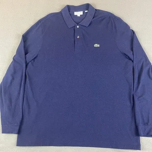Camisa Lacoste Para Hombres XXL Azul Polo Manga Larga Preppy 7 Calce Clásico Golf Negocios - Imagen 1 de 9