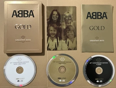 Abba Gold Rare Ltd Edition 40th Anniversary Steelbox 3x CD Set +3D Magnetic Art - Image 1 of 4