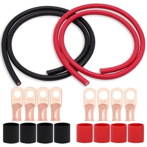 AWG 4 Gauge UL1015 Wire Battery Power Tinned Oxygen Free Copper OFC Welding C... - Picture 1 of 7