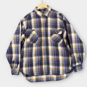 Vintage Woolrich Hemd Herren XL Lila Kariert Flanell Made In USA Langarm - Bild 1 von 7