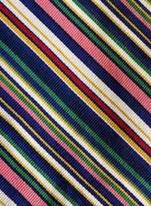J. Crew-Multi Color Striped Silk Necktie-3 1/4"-NWT - Picture 1 of 5