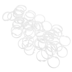  48 Pcs Shower Curtain Hook Rings Bathroom Hooks Plastic for Drapes - Picture 1 of 12