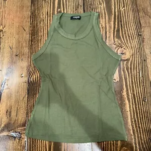 ChicMe Women's Size M Fitted Ribbed Tank Top - Green - Picture 1 of 7