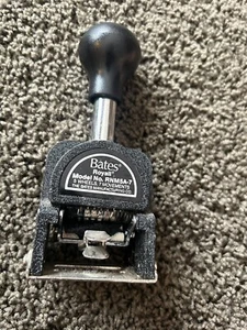 Bates Royall RNM5A-7 Automatic Numbering Machine Ink Stamp Antique Vintage Black - Picture 1 of 2