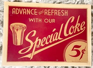 Vintage Original 1950’s Coca-Cola “Special Coke” Cardboard Advertising Sign. - Picture 1 of 3