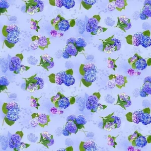 BOLT END 35 POLLICI Timeless Treasures Hydrangea Bliss piccolo tessuto cotone floreale - Foto 1 di 1