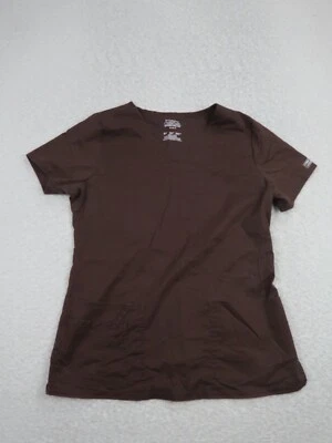 Cherokee Women's Scrub Top Shirt Brown Size Small Premium Medical Stretch - Image 1 of 4