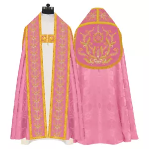 Katholischer römischer Umhang mit Stickerei - Liturgisches Kirchengewand - Bild 1 von 21