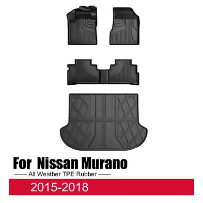 Car For Nissan Murano 2015-2018 All Weather TPE Rubber Floor Mats and Trunk Mat - Image 1 of 4
