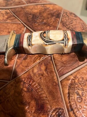 Timber Rattler Bowie Knife Massive Wooden Handle Full Tang 3 lot - Image 1 of 4