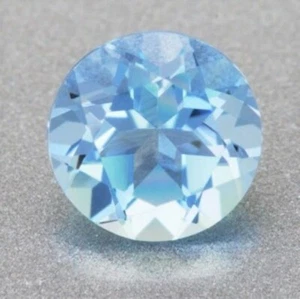 AQUAMARINE GEM ROUND CUT 1/2 CT LIGHT BLUE BRAZIL GENUINE GEMSTONE NATURAL 4mm - Picture 1 of 8