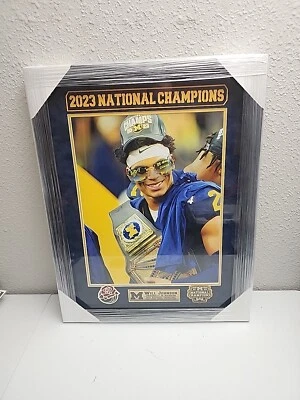 2023 National Champions Will Johnson Michigan Wolverines Framed Autograph Rare - Image 1 of 4