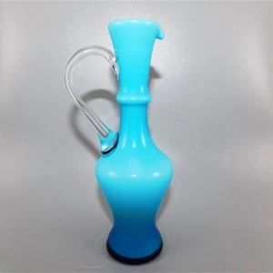 131/2894 Vintage Empoli Style Small Cameo Glass Pitcher with Clear - Picture 1 of 6