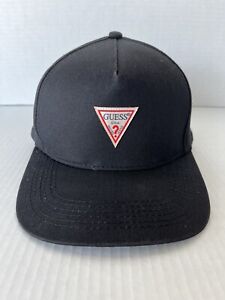 Guess USA Logo Embroidered Snapback Black Logo Cotton Hat Cap Outdoor