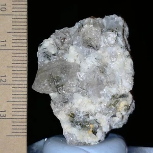 Rutilated Quartz crystals w/ Riebeckite needle inclusions mineral specimen 202ct - Picture 1 of 8