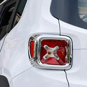 For Jeep Renegade 2015 2016 2017 Chrome Rear TailLight Lamp Cover Trim Frame - Picture 1 of 7
