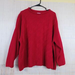 Bobbie Brooks Women's Red Cable Knit Pullover Sweater Size 22W