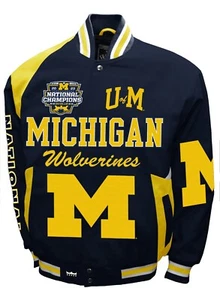 Michigan Wolverines Franchise Club 2023 National Champions Spirt Twill Jacket - Picture 1 of 2