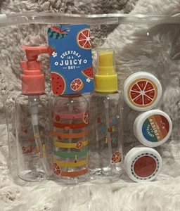 New Miniso Everyday Is a Juicy Day Joy Portable Bottle Travel Set 6 - Picture 1 of 3