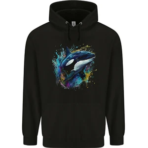 A Colourful Orca Killer Whale Childrens Kids Hoodie - Picture 1 of 3