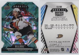2022-23 Allure Rookies Green Rainbow Die-Cut /99 Brayden Tracey #111 Rookie RC