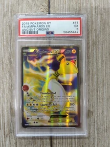 Graded PSA 5 2015 Pokemon XY Ampharos EX Ancient Origins #88 - Picture 1 of 2