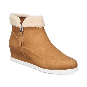 Style & Co. Womens Danniee Faux Leather Ankle Boots Wedge Boots 8M NWT - Picture 1 of 1