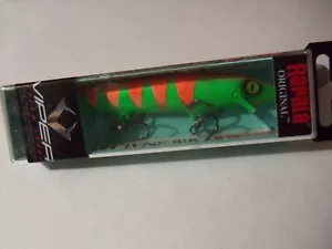 1 esca Rapala Minnow F11 VIPER persico verde/arancione personalizzata nuova con scatola - Foto 1 di 7