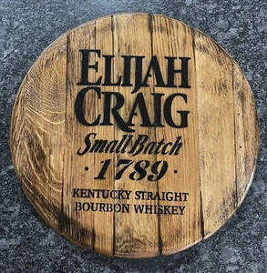 Elijah Craig Logo Bourbon Barrel Head. Rec. Kentucky Bourbon Whiskey Barrel Lid - Picture 1 of 6