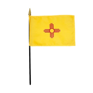 New Mexico fast neuwertig Polyester Miniatur Tischplatte Schreibtisch Flagge 4" x 6" (12er-Packung) - Bild 1 von 3